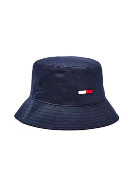 Chapeau Tommy Jeans Flag Bucket Bleu marine