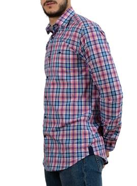 Chemise Klout Madras Rose pour Homme