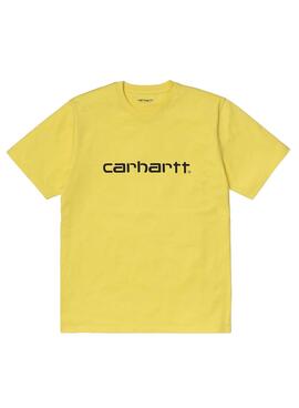 T-Shirt Carhartt Script Jaune pour Homme