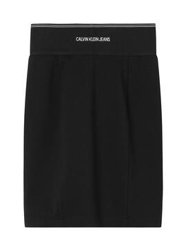 Jupe Calvin Klein Milano Moulante Noire pour Femme