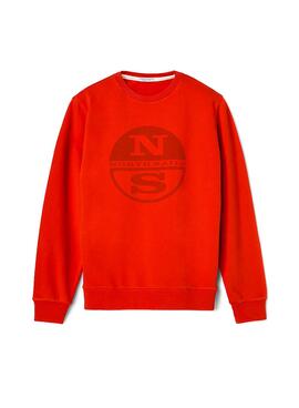 Sweat North Sails Col rond Rouge pour Homme
