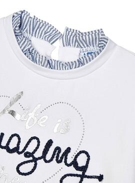 Pull Mayoral Combo Blanc pour Fille