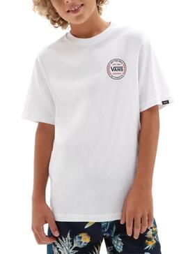 T-Shirt Vans Authentic Checker Blanc pour Garçon