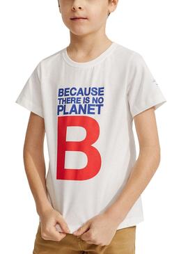 T-Shirt Ecoalf Great B Blanc pour Garçon