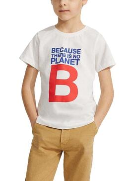 T-Shirt Ecoalf Great B Blanc pour Garçon