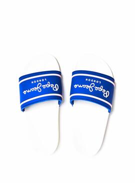 Sandales Pepe Jeans Logo du curseur Bleu pour Fille