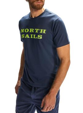T-Shirt North Sails Cotton Bleu marine Homme