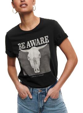 T-Shirt Only Amelia Noir pour Femme