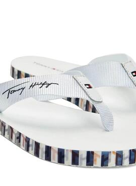 Flip flops Tommy Hilfiger Monogram Blanc Femme