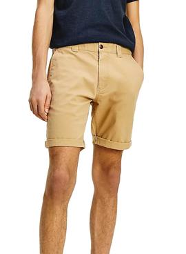 Bermuda Tommy Jeans Scanton Chino brun Homme