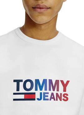 Sweat Tommy Jeans Ombre Corp Blanc Homme