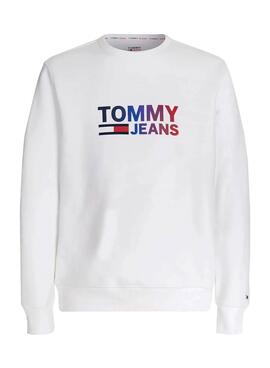 Sweat Tommy Jeans Ombre Corp Blanc Homme
