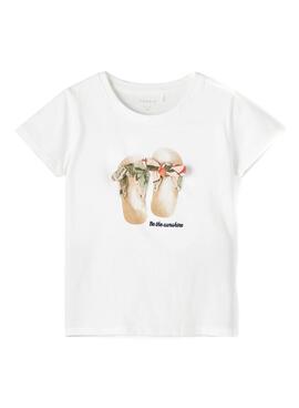T-Shirt Name It Fisummer Blanc pour Fille