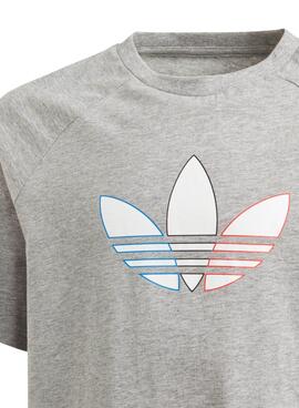 T-Shirt Adidas Adicolor Graphic Gris pour Garçon