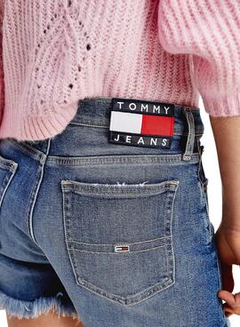 Short Tommy Jeans Hotpant Denim Bleu pour Femme
