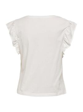 T-Shirt Only Lucilla Life Blanc pour Femme