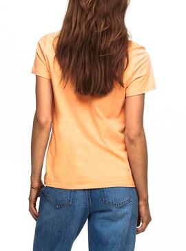 T-Shirt Only Lala Life Naranja pour Femme