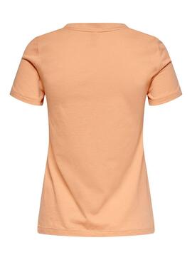 T-Shirt Only Lala Life Naranja pour Femme