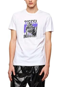T-Shirt Diesel T-DIEGOS Blanc pour Homme