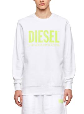 Sweat Diesel S-GIR-DIVISION Blanc pour Homme