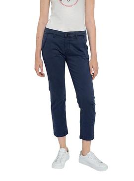 Pantalon Pepe Jeans Maura Bleu marine pour Femme