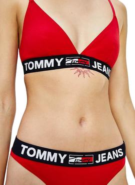 Top Tommy Jeans Triangle Rouge pour Femme