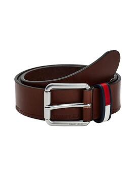 Ceinture Tommy Jeans Casual Flag brun Homme